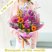 May lily free Bouquet with Stocks Code: LFHSTHTU1 | National delivery and local delivery or collect from shop